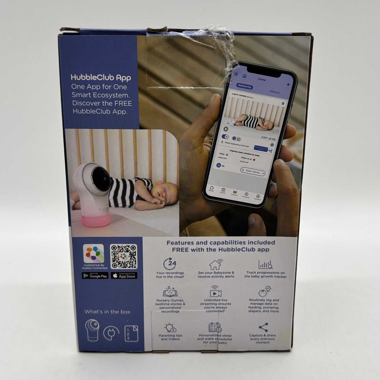 Hubble Connected Nursery Pal Glow HD Baby Monitor Camera with Night Light 