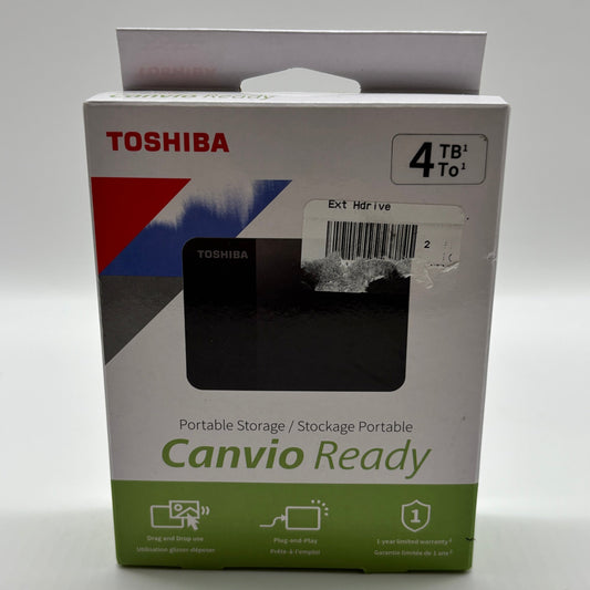 New Toshiba Canvio Ready 4TB Portable SSD HDTP340XK3CA