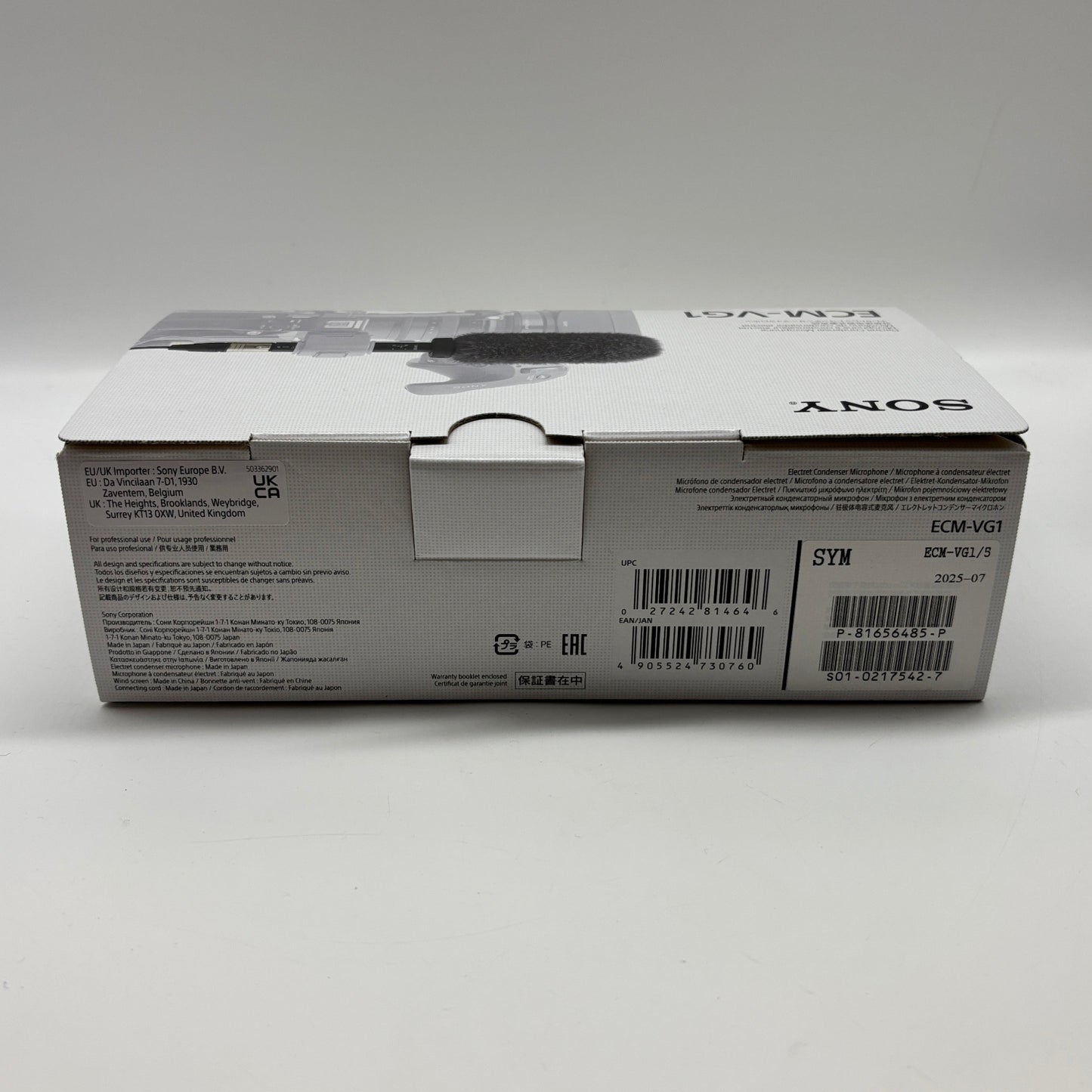 New Sony ECM-VG1 40 Hz - 20 kHz Electret Condenser Shotgun Microphone