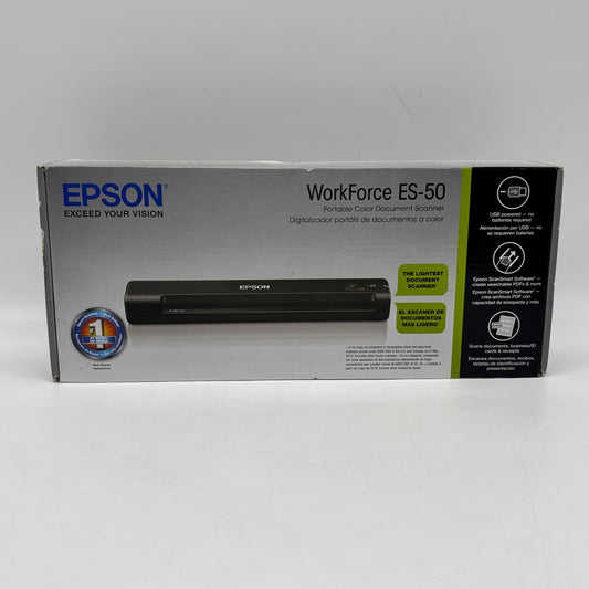 New Epson WorkForce Portable Color Document Scanner ES-50