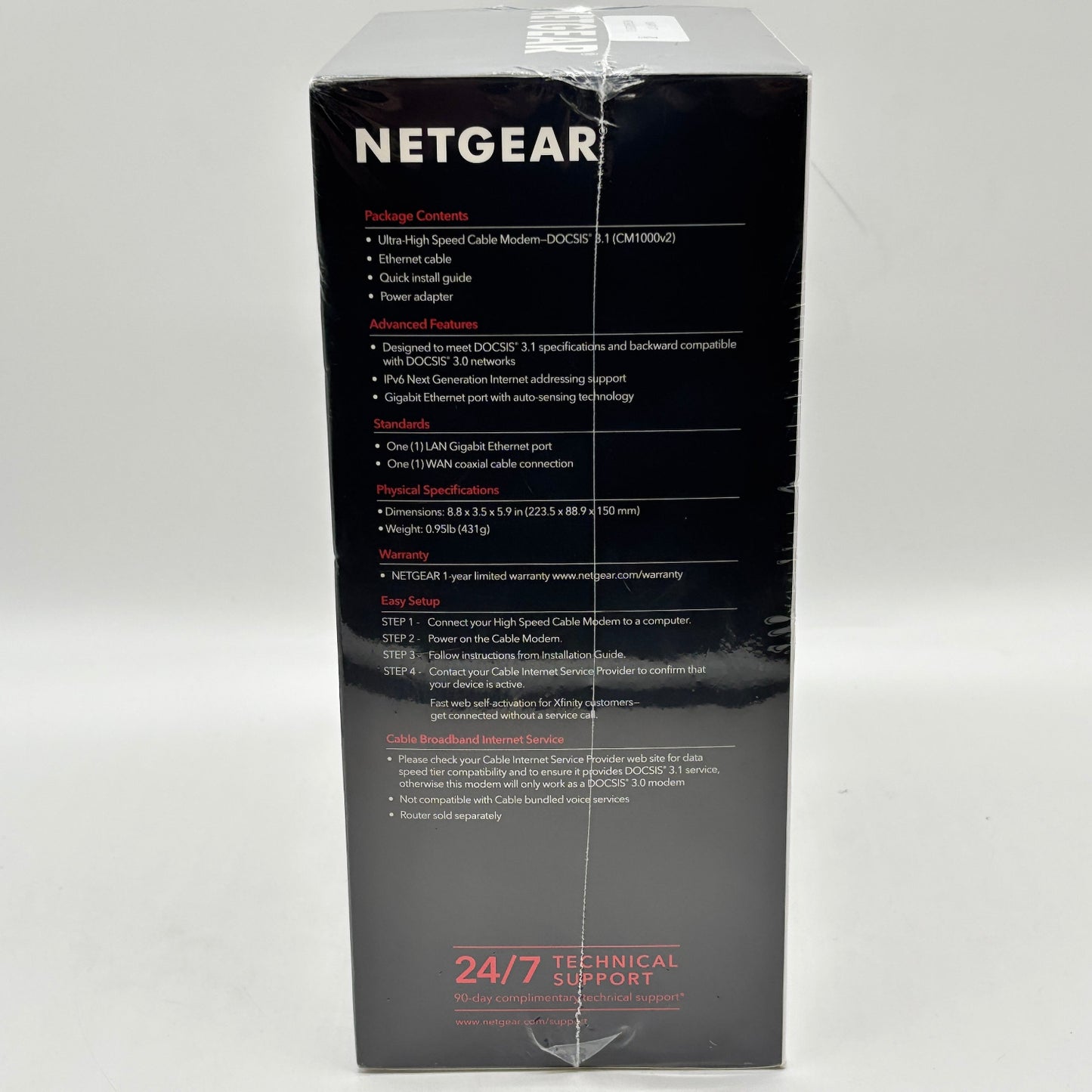New Netgear CM1000 Ultra-High Speed Cable Modem DOCSIS 3.1