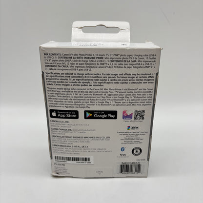 New Canon Ivy Mini Photo Printer II Pure White PV-223-PW