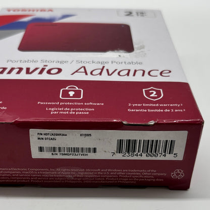 New Toshiba Canvio Advance Portable SSD HDTCA20XR3AA