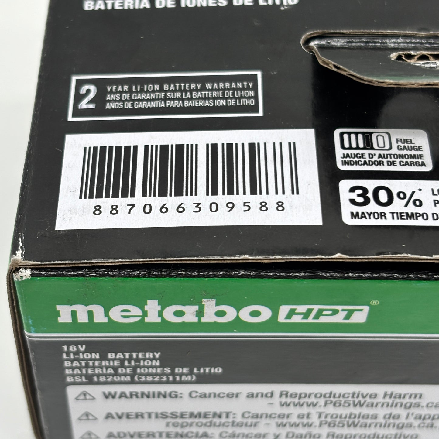 New Metabo HPT 18V Li-Ion Battery BSL 1820M