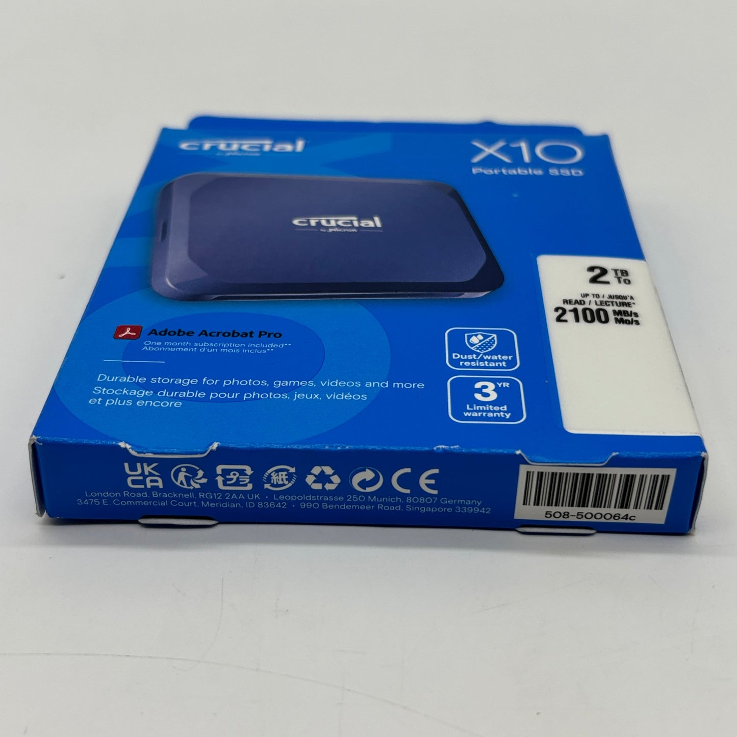 New Crucial X10 2TB Portable SSD MTXEX