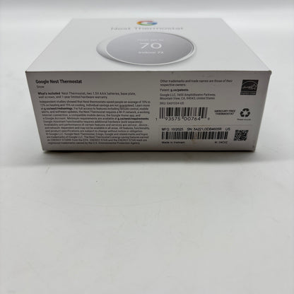 New Google Nest  Smart Thermostat GA01334-US