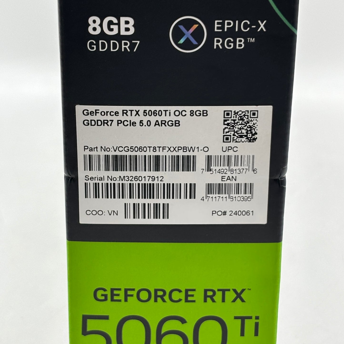 New PNY GeForce RTX 5060 Ti OC Overclocked 8GB GDDR7 Graphics Card 