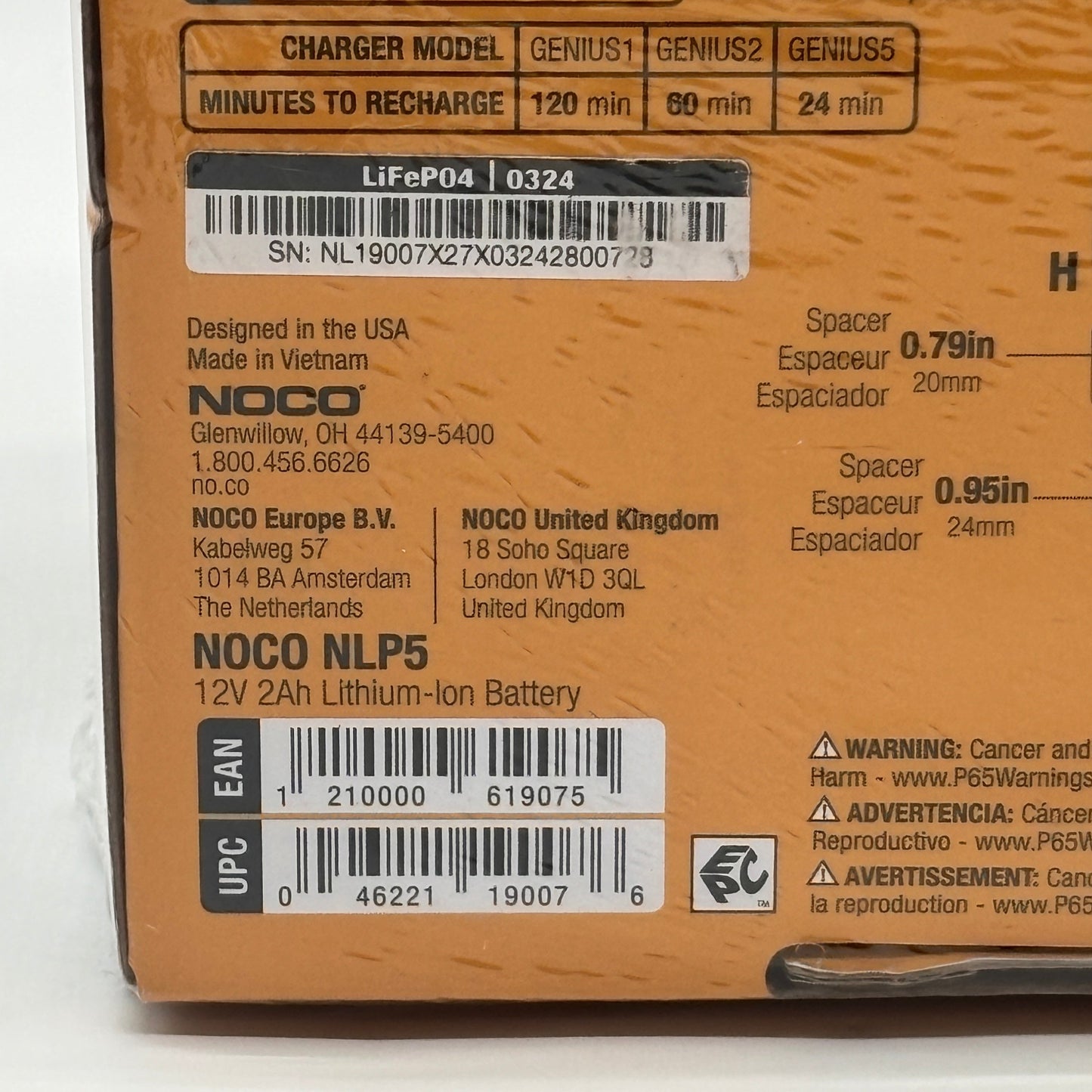New Noco NLP5 12V Lithium Battery
