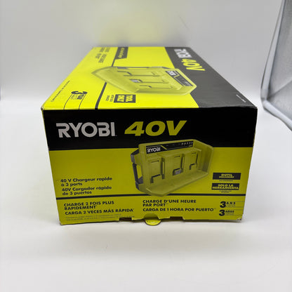 New Ryobi 40v 3 Port Fast Charger OP407A