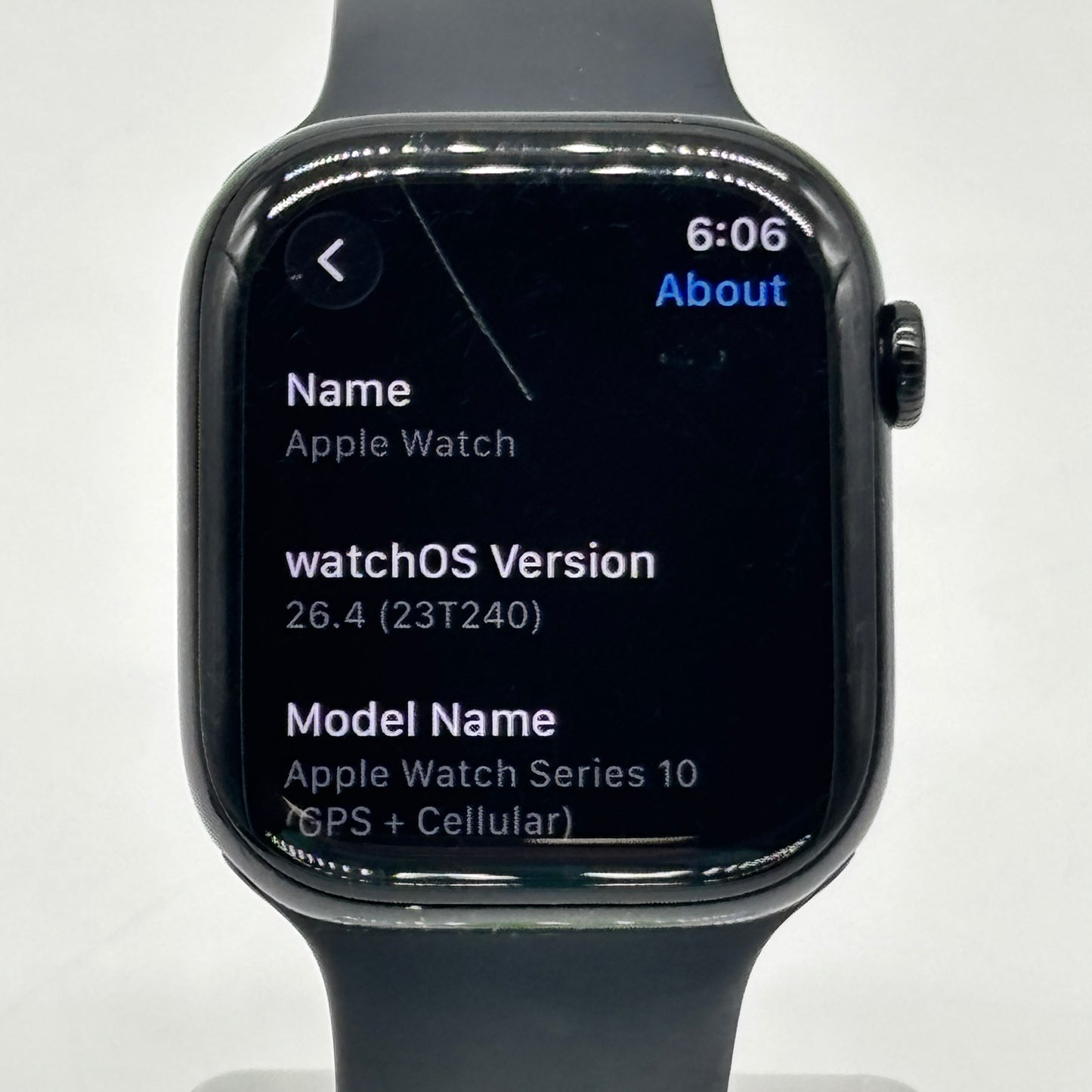 Unlocked Apple Watch Series 10 46MM Black Aluminum Black Sport Band MWY43LW/A