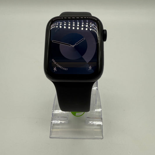 GPS Only Apple Watch SE 2nd Gen 44MM Black Aluminum Black Sport Band MNUO3LL/A