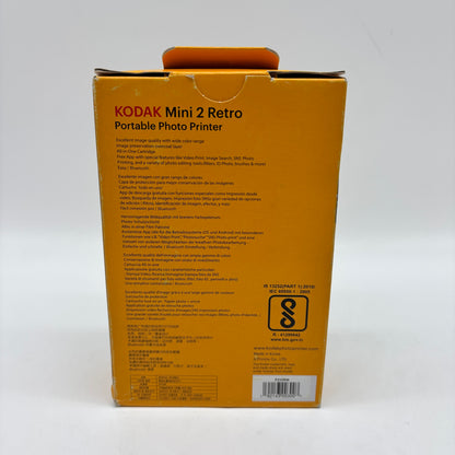 New Kodak Mini 2 Retro  Portable Photo Printer P210R with 60 Sheets