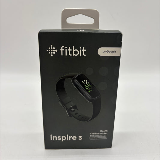 New Fitbit Inspire 3 Health and Fitness Tracker FB424BKBK-US