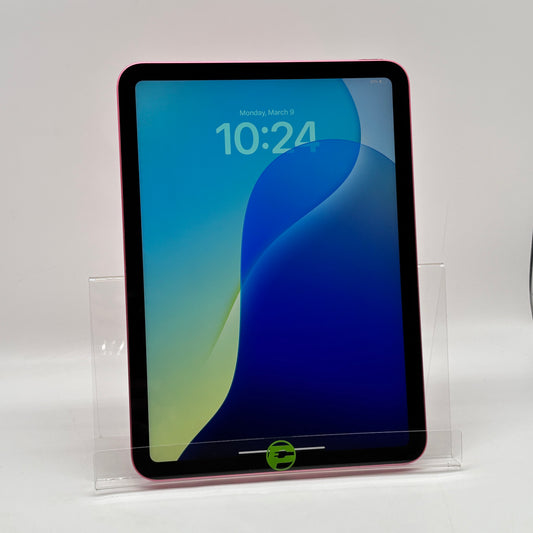 WiFi Only Apple iPad 10th Gen 64GB 18.5 Pink MPQ33LL/A