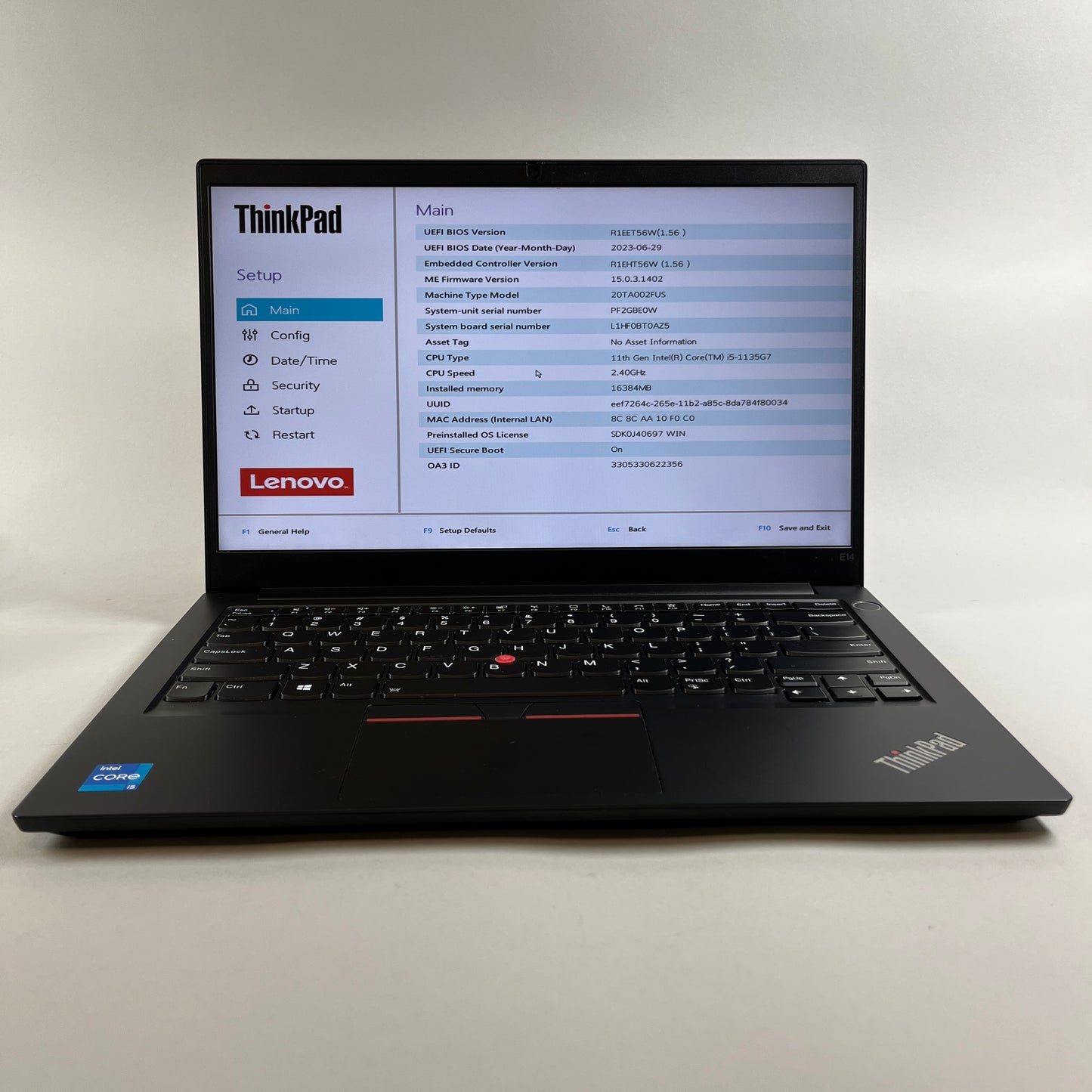 Lenovo ThinkPad E14 Gen 2 14" i5-1135G7 2.4GHz 16GB RAM 256GB SSD