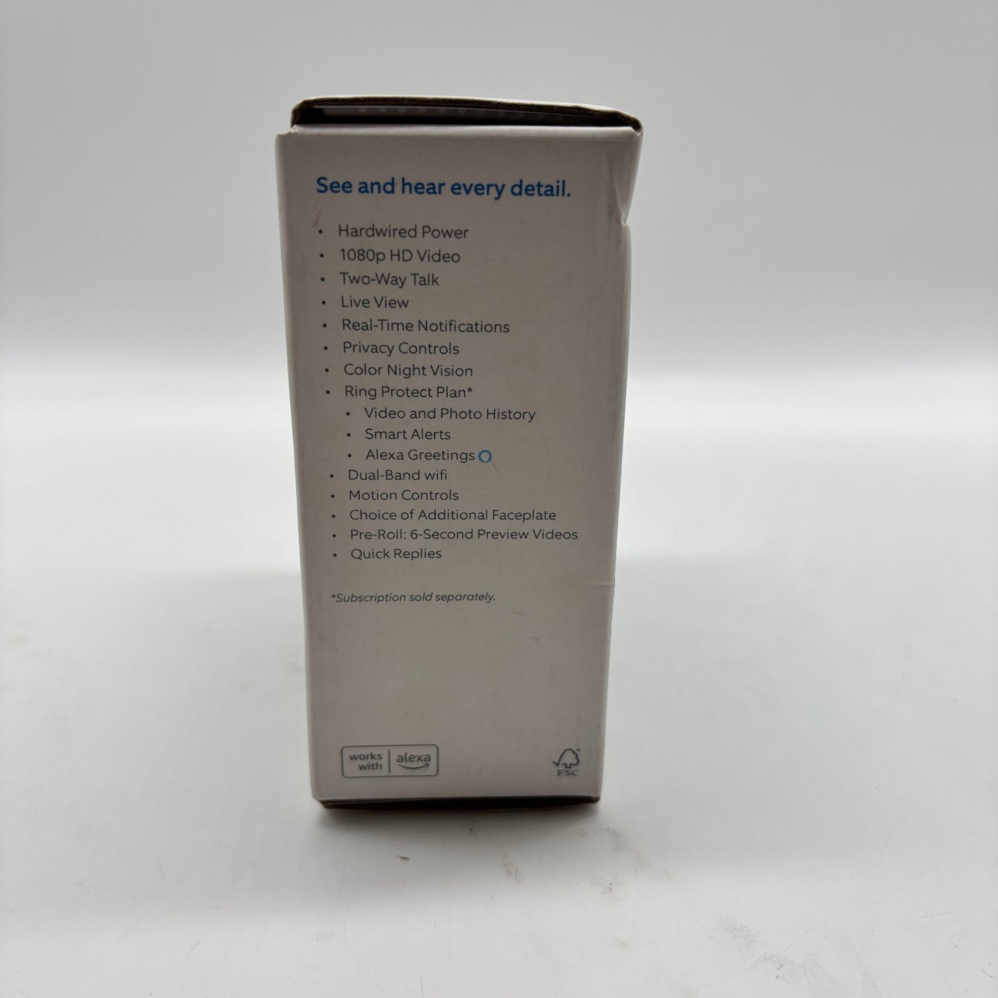 New Ring Doorbell Pro Smart Doorbell 23-007371-02