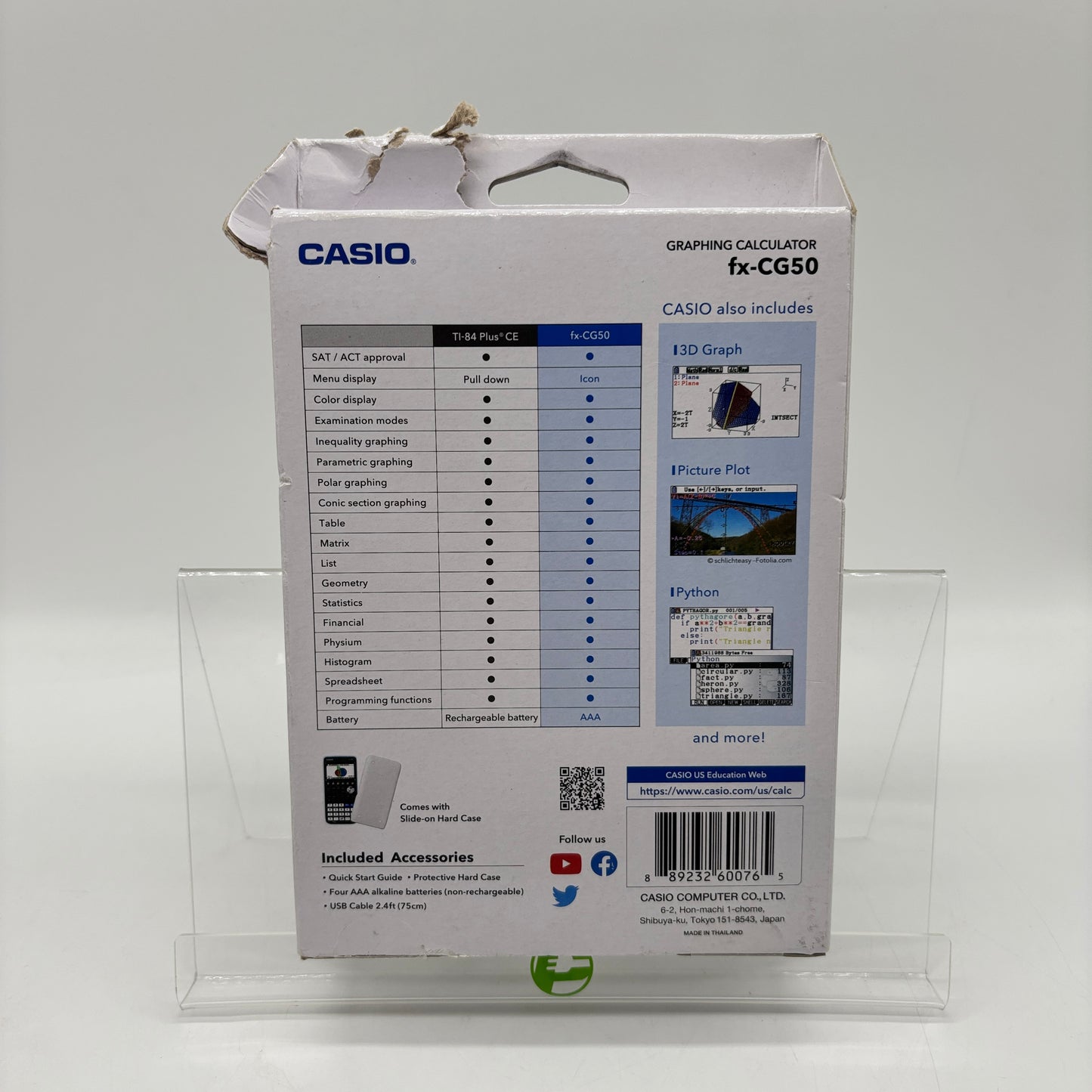 New Casio fx-CG50 Graphing Calculator