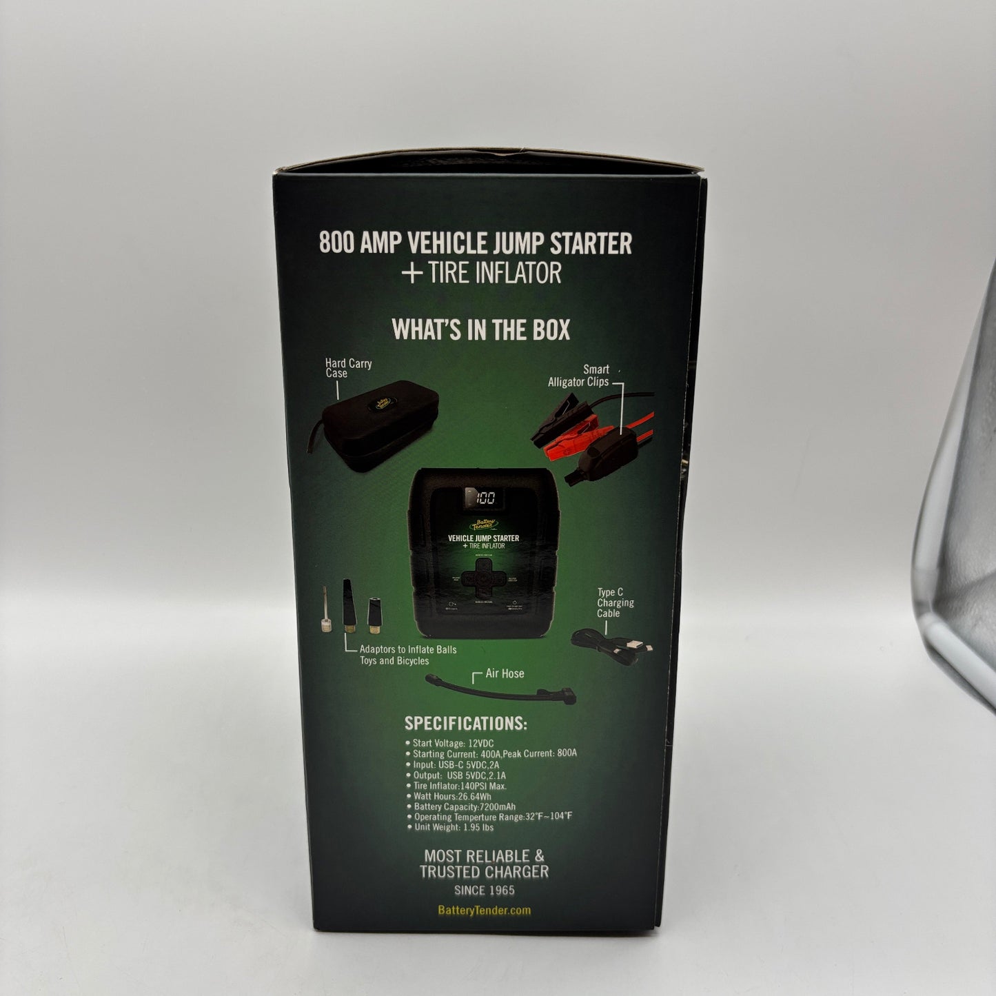 New Battery Tender 800 Amp  Vehicle Jumpstarter + Tire Inflator 030-3010-WH