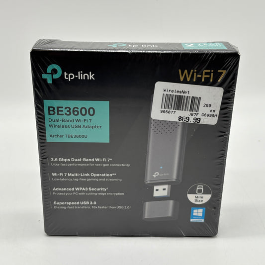 New TP-Link Archer TBE3600U Wireless USB Adapter BE3600