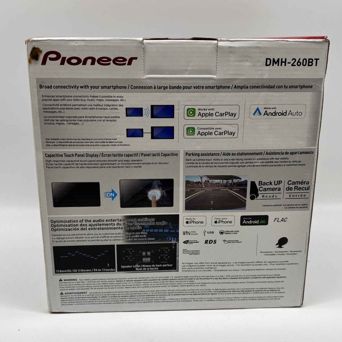 New Pioneer DMH-260BT Wireless RDS AV Receiver