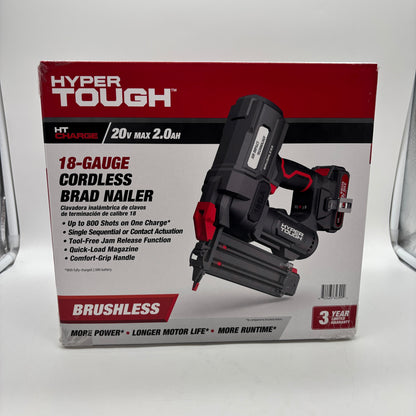 New HyperTough CCT18BWT 20V MAX DC 18-Gauge Cordless Brad Nailer