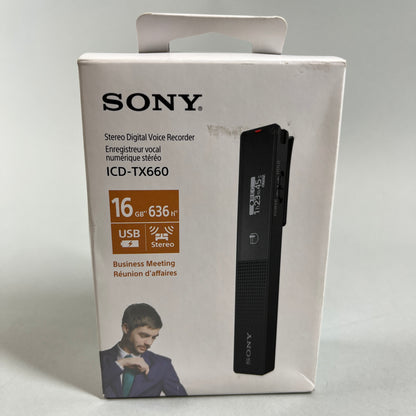 New Sony ICD-TX660	 Stereo Digital Voice Recorder P-25225530-6