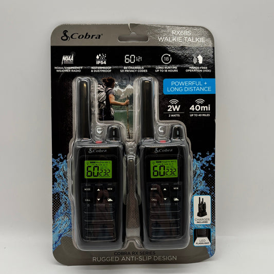 New COBRA RX685 Walkie Talkie TN3737B