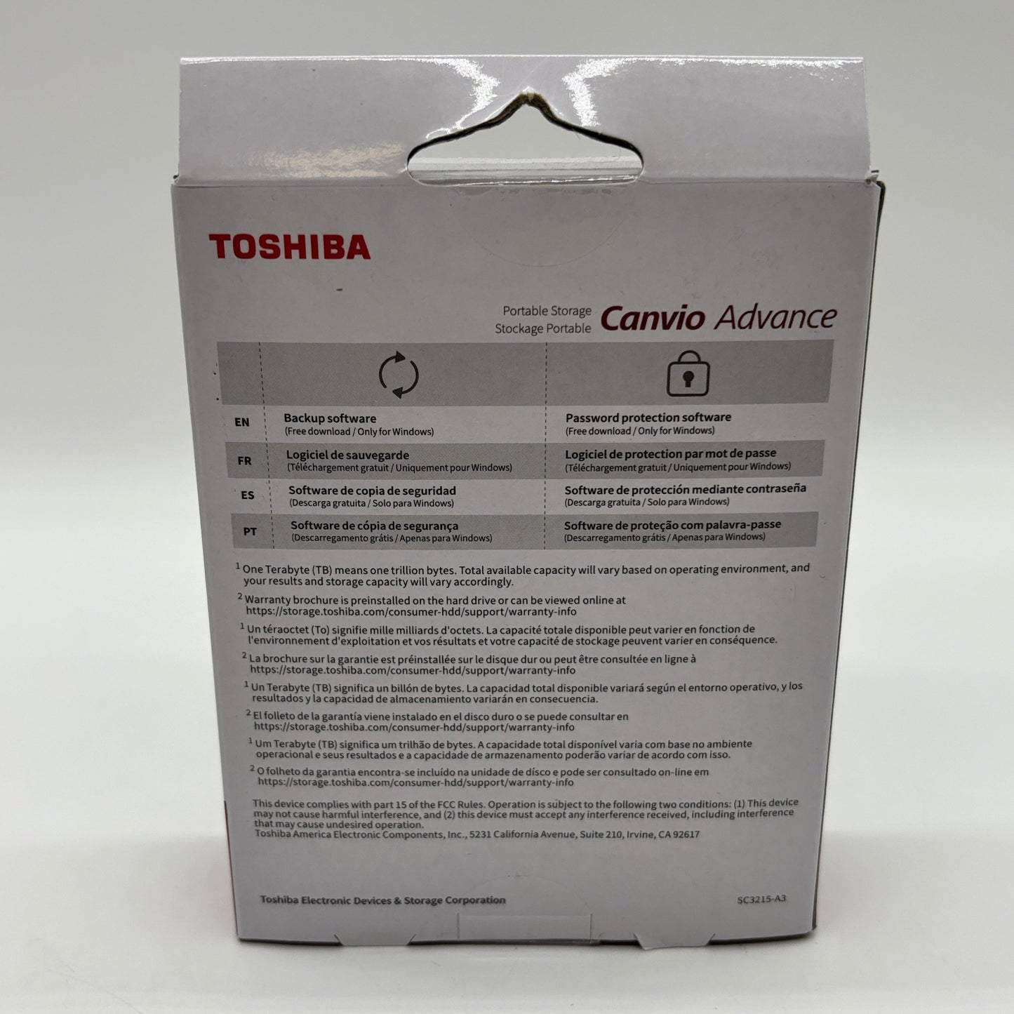 New Toshiba Canvio Advance  4 TB Portable SSD DTCA40