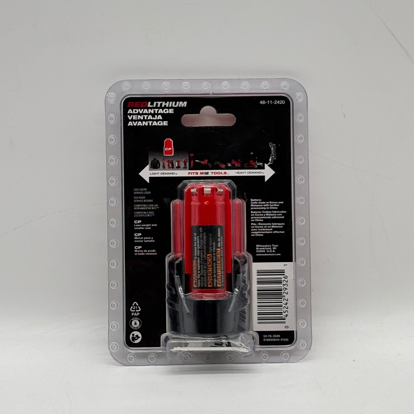 New Milwaukee 48-11-2420 M12 12V M12 CP Battery