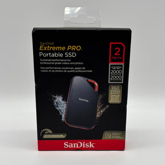 New SanDisk Extreme Pro 2TB Portable SSD SDSSDE81-2TOO-G25