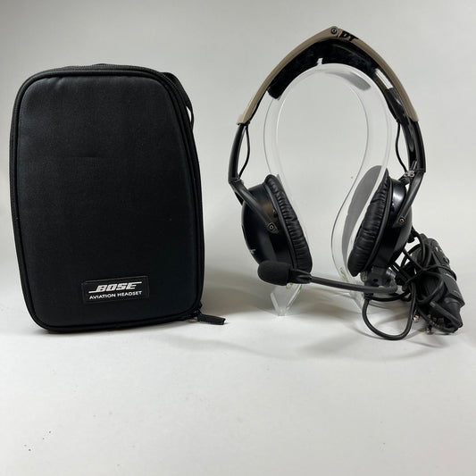 Bose A20 Aviation Headset Over-Ear Aviation Headset Black with Dual GA Plug