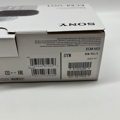 New Sony ECM-VG1 40 Hz - 20 kHz Electret Condenser Shotgun Microphone