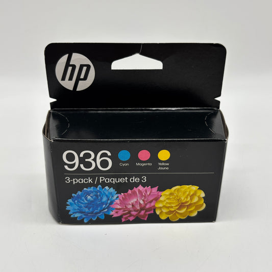New HP 936 6C3Z3LN Cyan, Magenta, Yellow Ink Cartridge EXP 06/2027