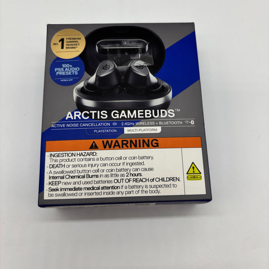 New Steelseries Artic Gamebuds Active Noise Cancellation Headphones  Black 61706