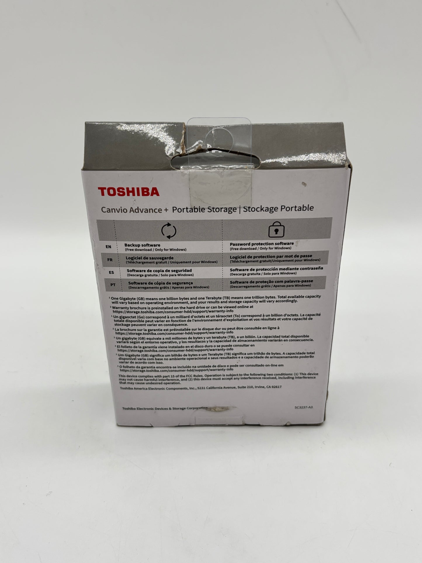 New Toshiba Canvio Advance portable storage SC3237-A3