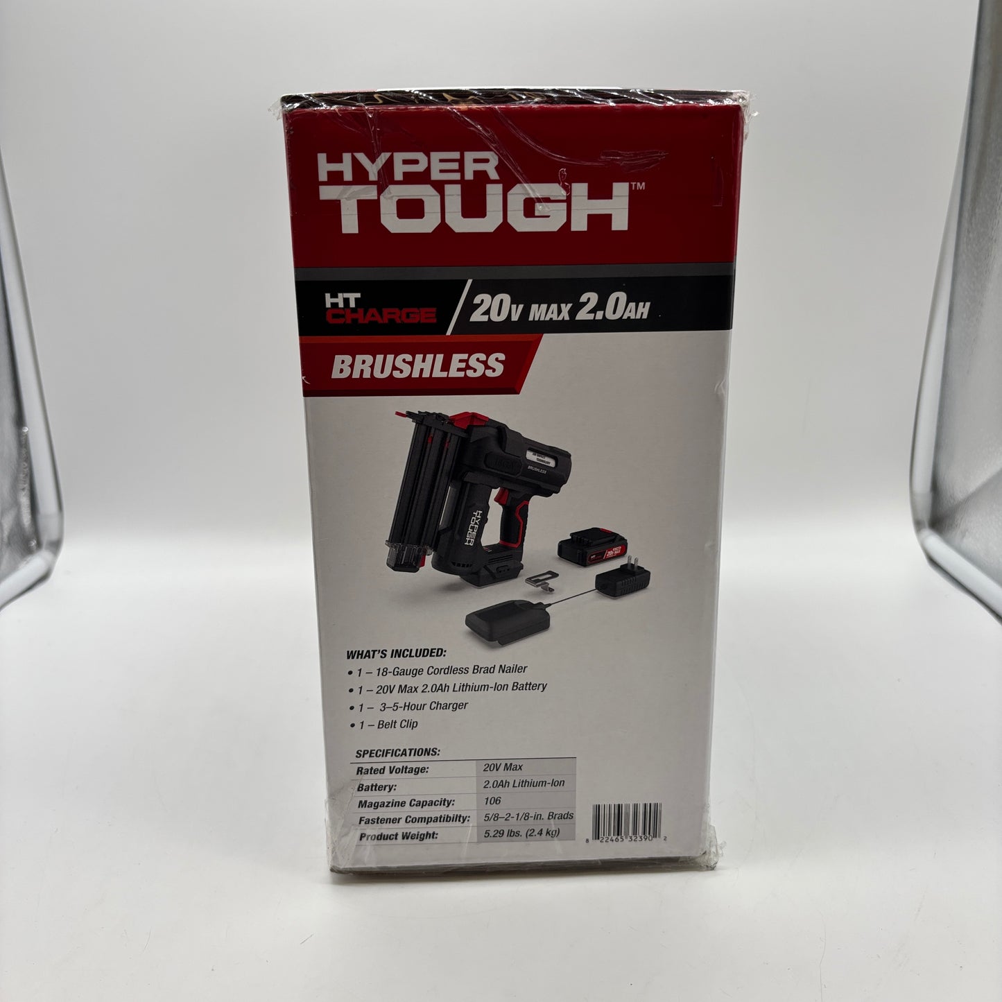 New HyperTough CCT18BWT 20V MAX DC 18-Gauge Cordless Brad Nailer