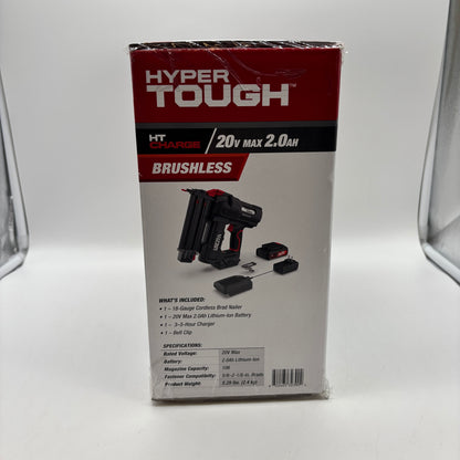 New HyperTough CCT18BWT 20V MAX DC 18-Gauge Cordless Brad Nailer