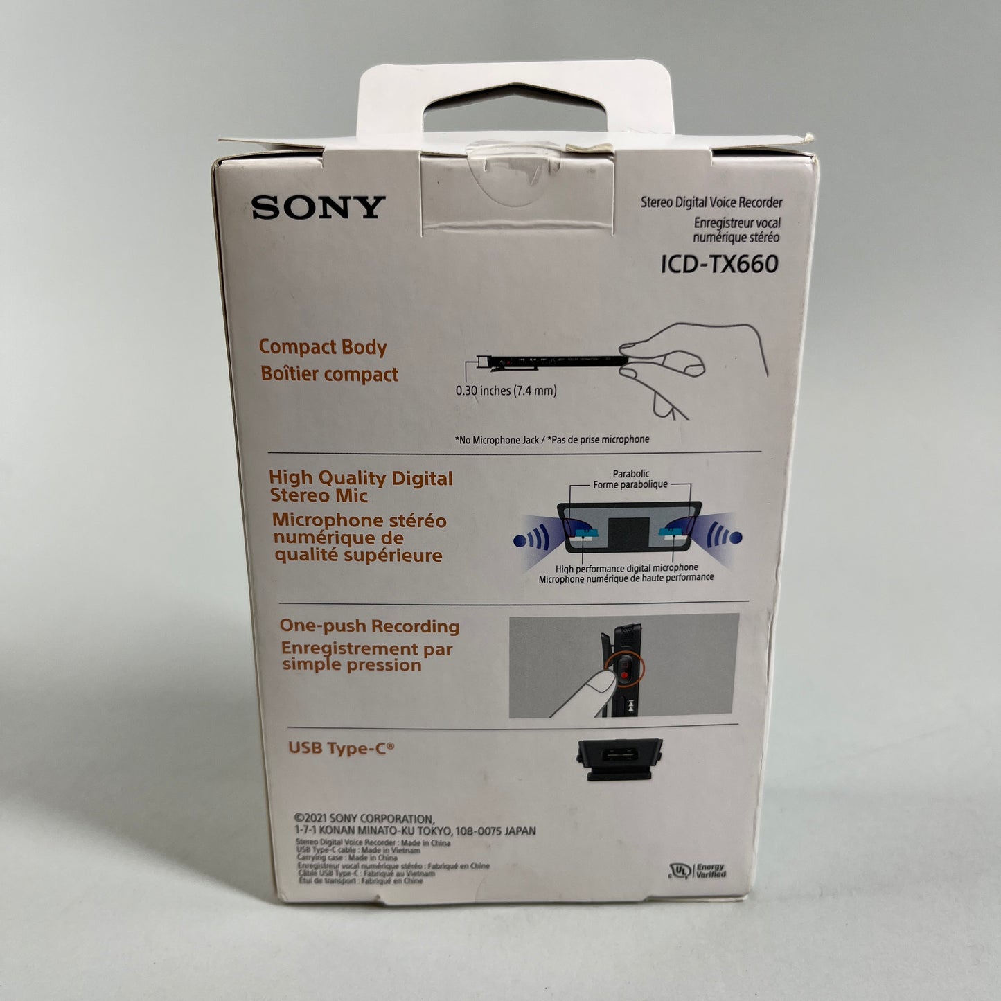 New Sony ICD-TX660	 Stereo Digital Voice Recorder P-25225530-6