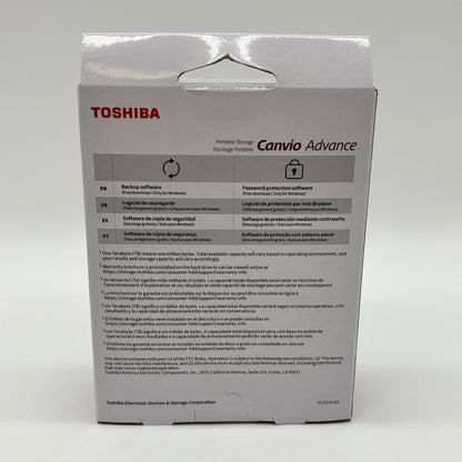 New Toshiba Canvio Advance 4TB Portable SSD DTCA40