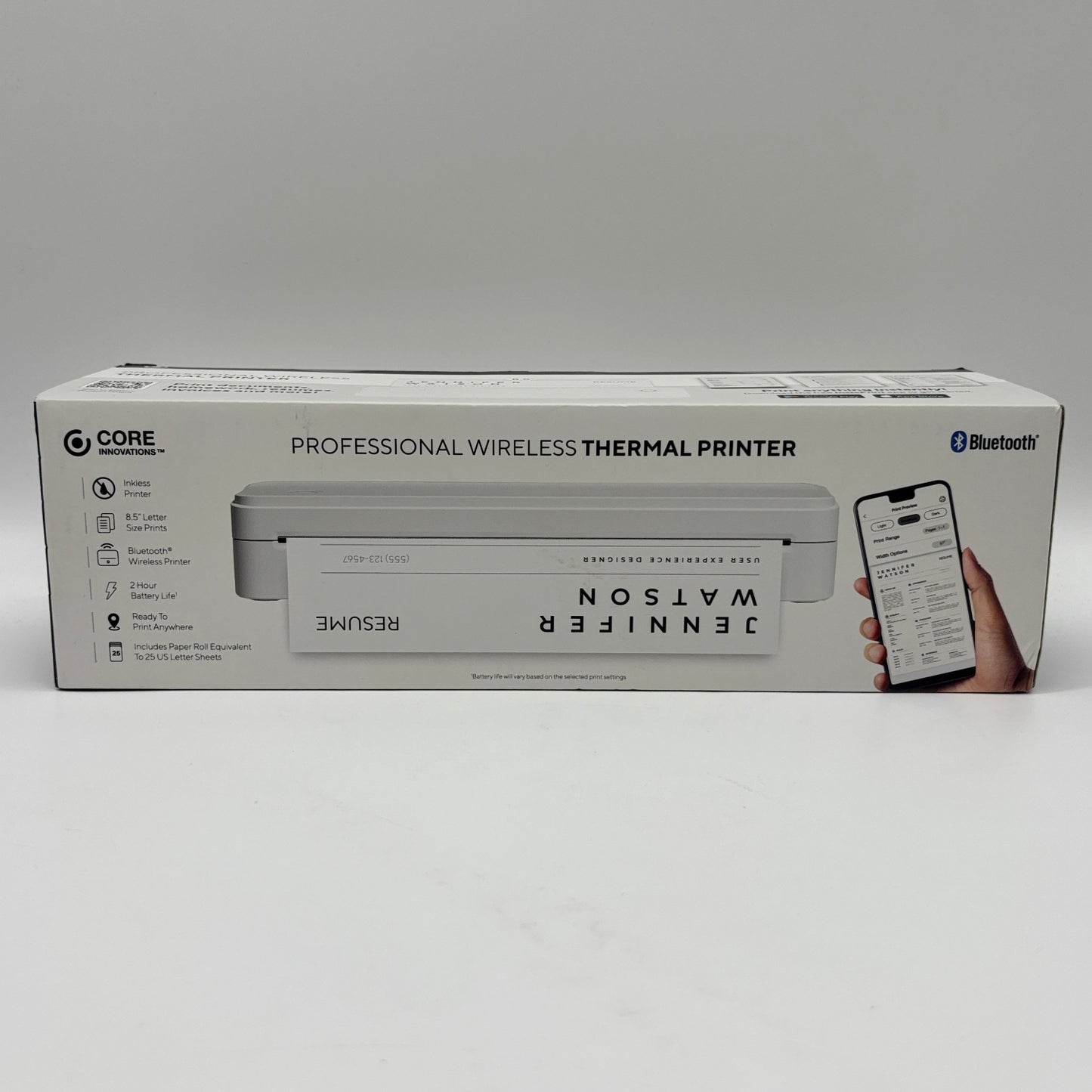 New Core Innovations Thermal Printer Wireless Thermal Printer CPT100LG