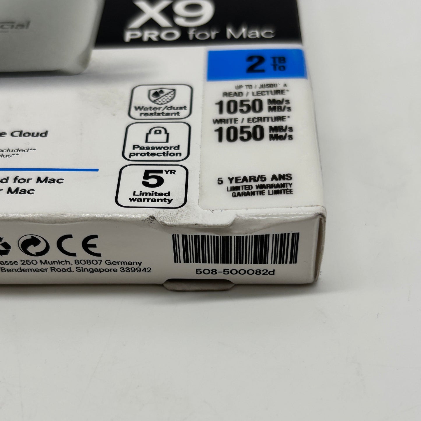 New Crucial X9 Pro for Mac 2TB Portable SSD MTXDF