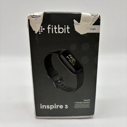 New Fitbit Inspire 3 Health + Fitness Tracker FB424BKBK-US