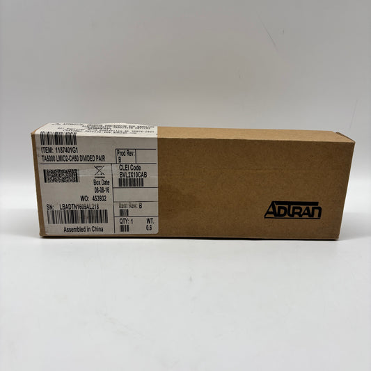 New ADTRAN TA5000 LMIO2-CH50 Divided Pair 1187401G1