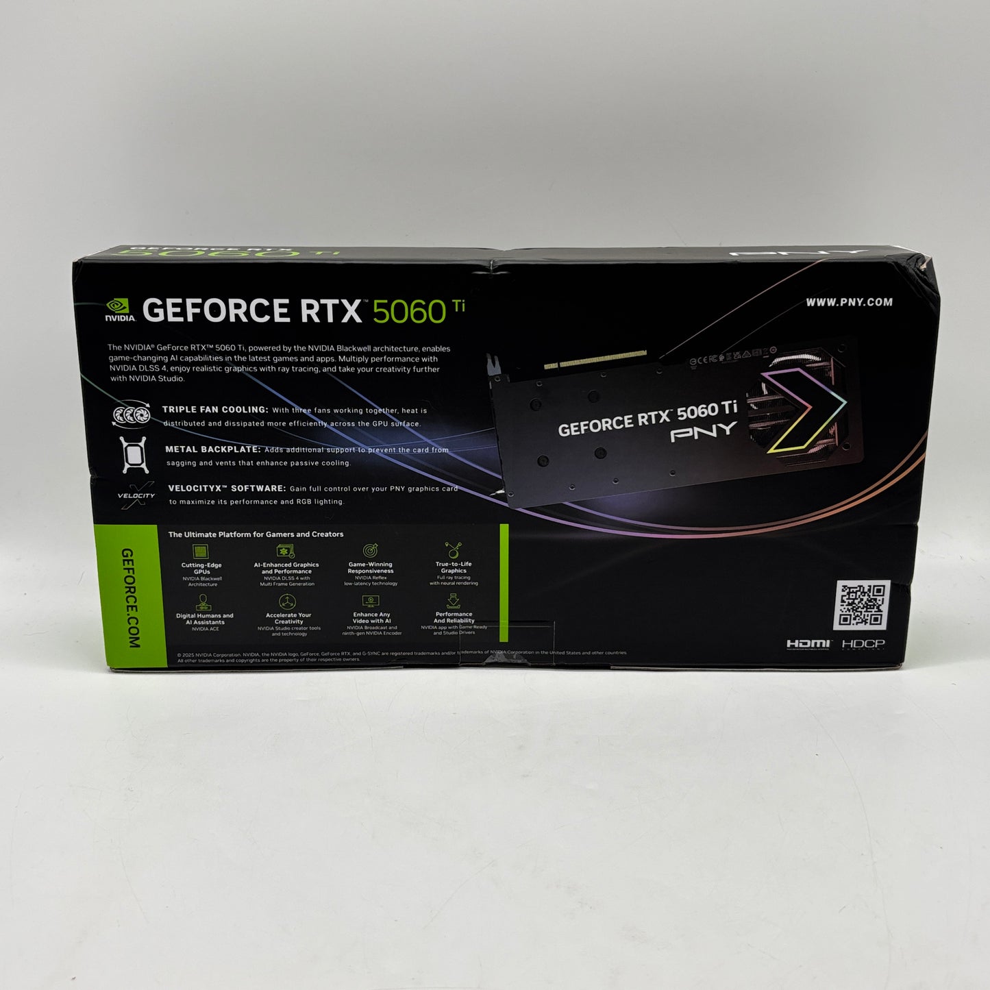 New PNY GeForce RTX 5060 Ti OC Overclocked 8GB GDDR7 Graphics Card 
