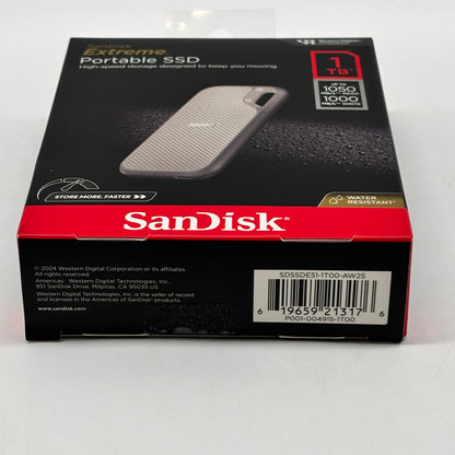 New SanDisk Extreme Portable SSD 1TB SDSSDE51-1TOO-AW25