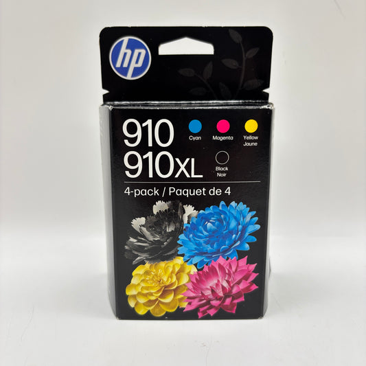 New HP 910XL Black, Yellow, Cyan and Magenta Ink Cartridge EXP 12/2027