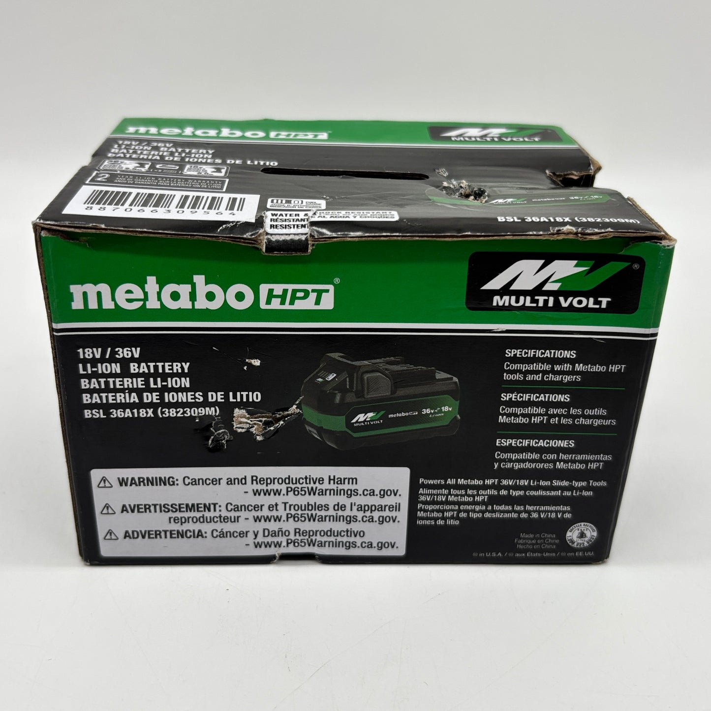 New Metabo BSL 36A18X 36V Battery