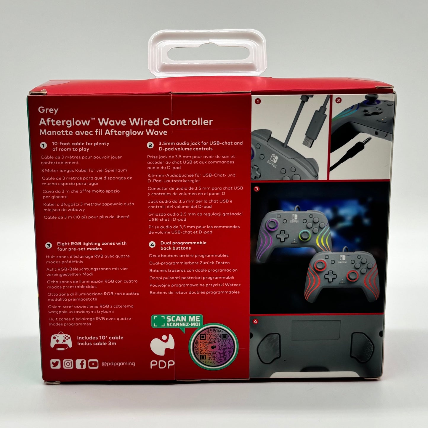 New Nintendo Afterglow Wave Wired Controller Gray
