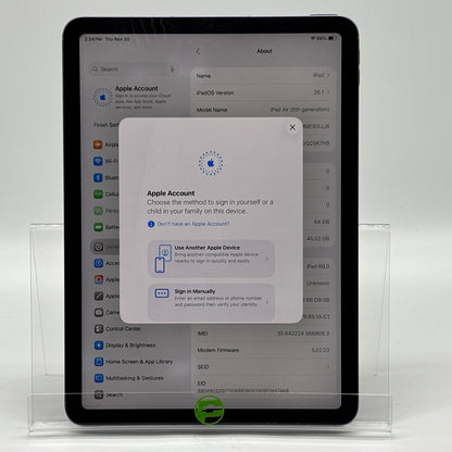 Factory Unlocked Apple iPad Air 5th Gen 64GB Purple MME93LL/A