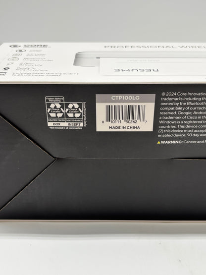 New Core Innovations Professional Wireless Thermal Printer CTP100LG